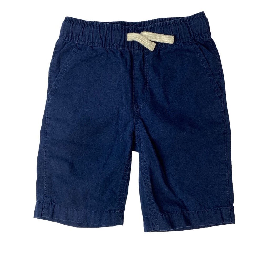 Children’s Place chino shorts 100% cotton twill elastic drawstring navy size 6
